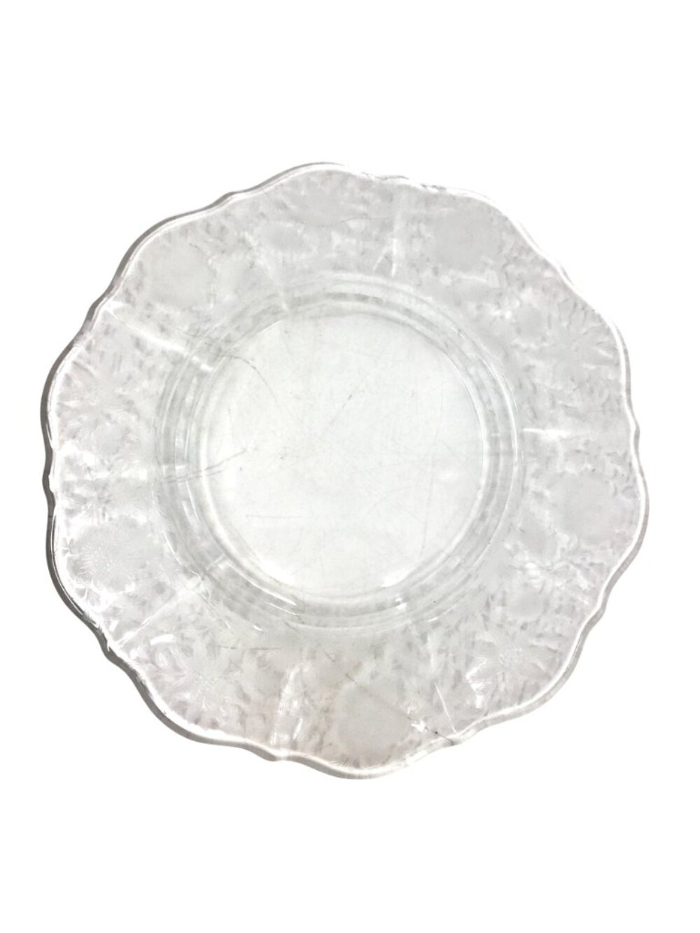 Vintage Cambridge Glass Wildflower Etched Bread & Butter Plate (6") - Picture 5 of 7